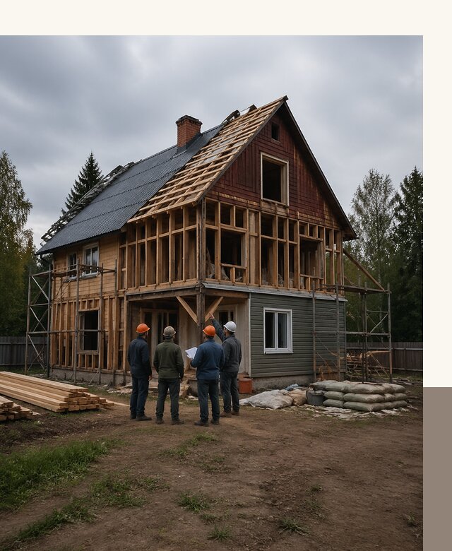 Реконструкция дачного дома в Хабаровске под ключ с проектом